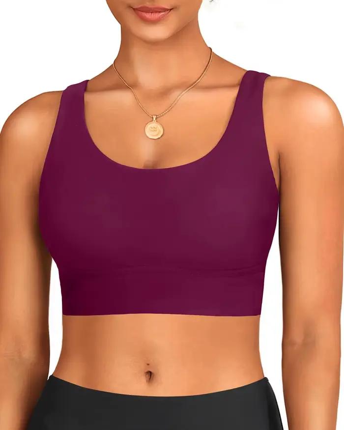 Haut de maillot de bain de sport rembourré pour femme, polyvalent et élégant, disponible en différentes tailles et couleurs pour les occasions estivales et les voyages
