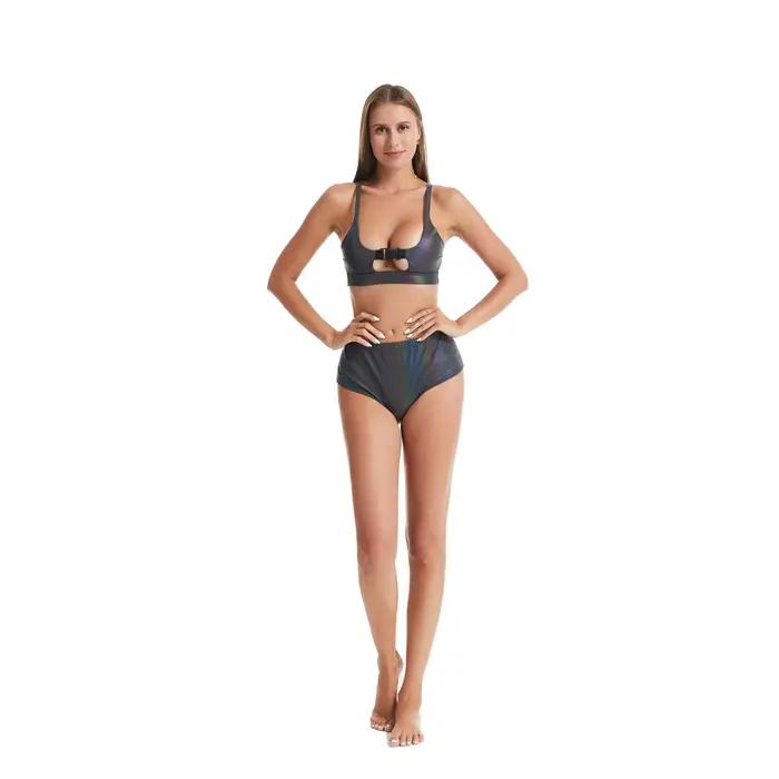 Ensembles de bikini de coulée de documents arc-en-ciel pour femmes