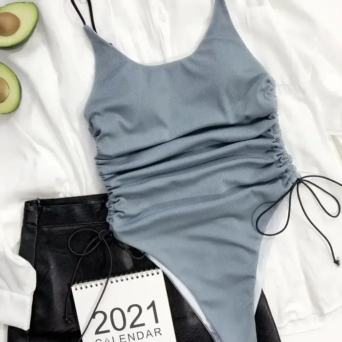 Maillot de bain une pièce pour femmes sexy avec coupe haute et proximité fleuri pour nager et plage occasions spéciales