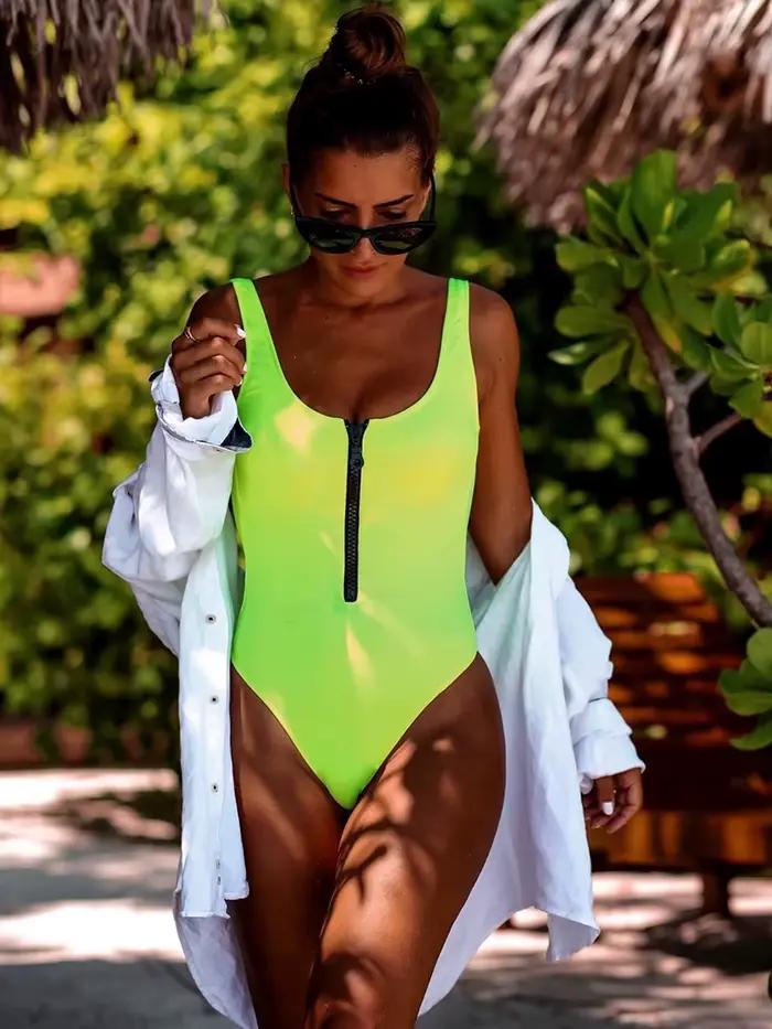 Maillot de Bain Monokinis Vintage Ajouré Style Rétro Dos Nu pour Femmes Occasions Estivales Plages Piscines Plongée Nage