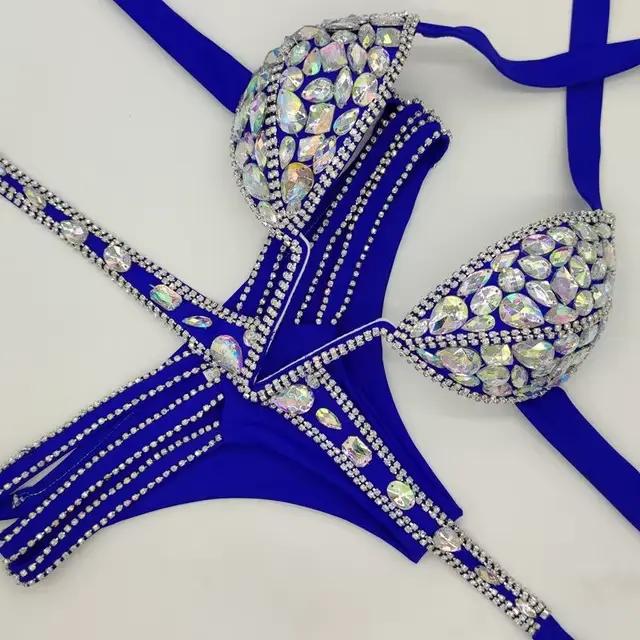2020 venus vacances sexy femmes daimond push up cristal col en V strass maillots de bain vente chaude maillot