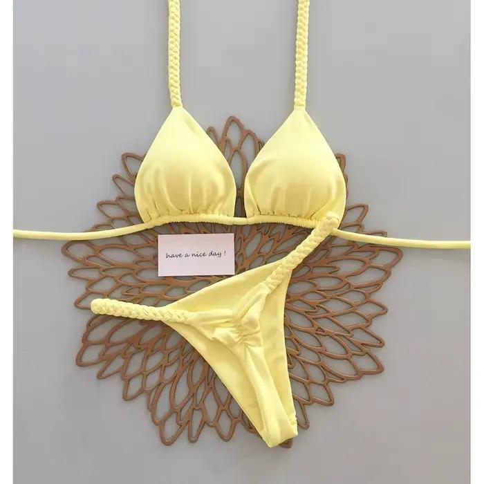 Bikini Push Up Femme Style Plage Nylon Terilène Occasions Estivales Plage Vacances Journées Chaudes