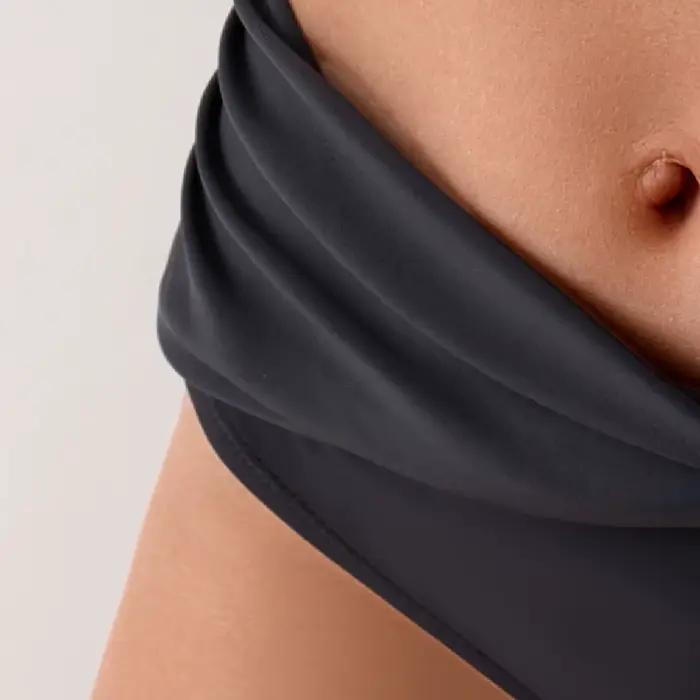 Bas de bikini taille haute en V moiré pour femmes, shorts sexy, occassions estivales, plage, virées en bord de mer