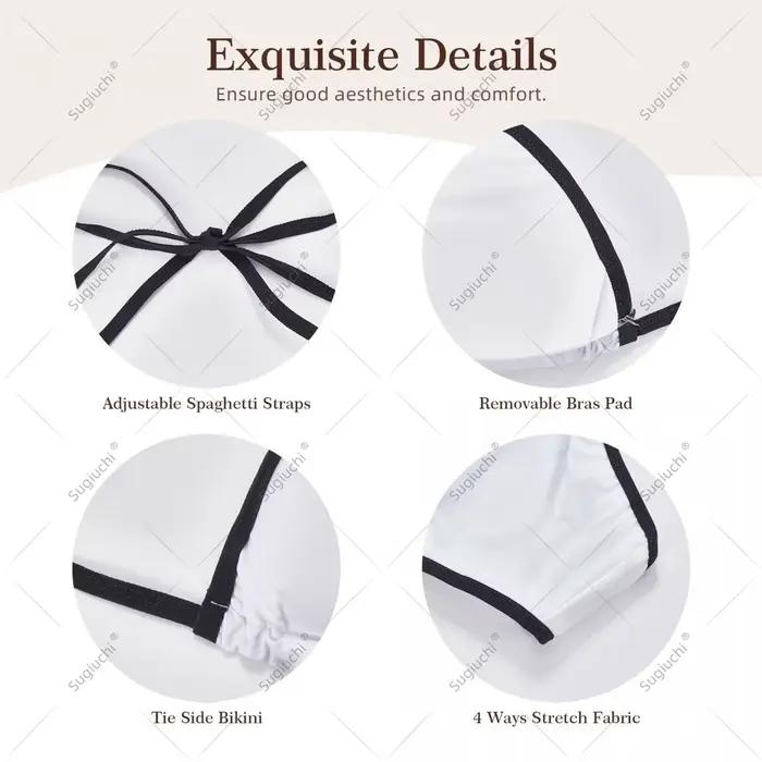 Ensemble de maillots de bain bikini drapeau allemand pour femmes et filles, tenue de plage trois pièces, maillot de bain sexy pour femme