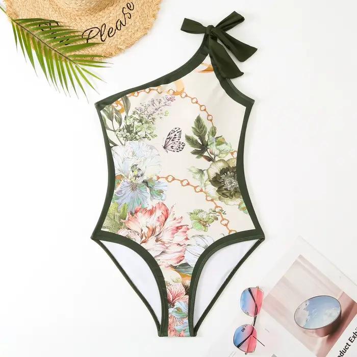 Maillot de bain asymétrique 2026 avec jupe longue