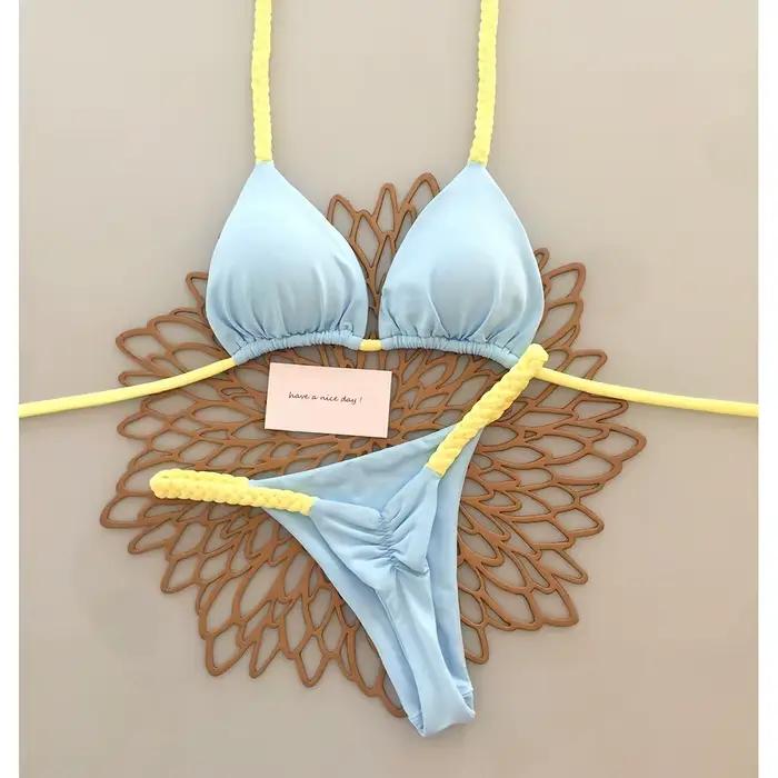 Bikini Push Up Femme Style Plage Nylon Terilène Occasions Estivales Plage Vacances Journées Chaudes