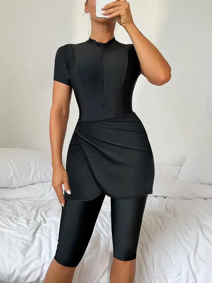 Burkini islamique à manches longues pour femmes, maillot de bain musulman, hijab, pantalon, haut léopard, modeste, ensemble de 3 pièces