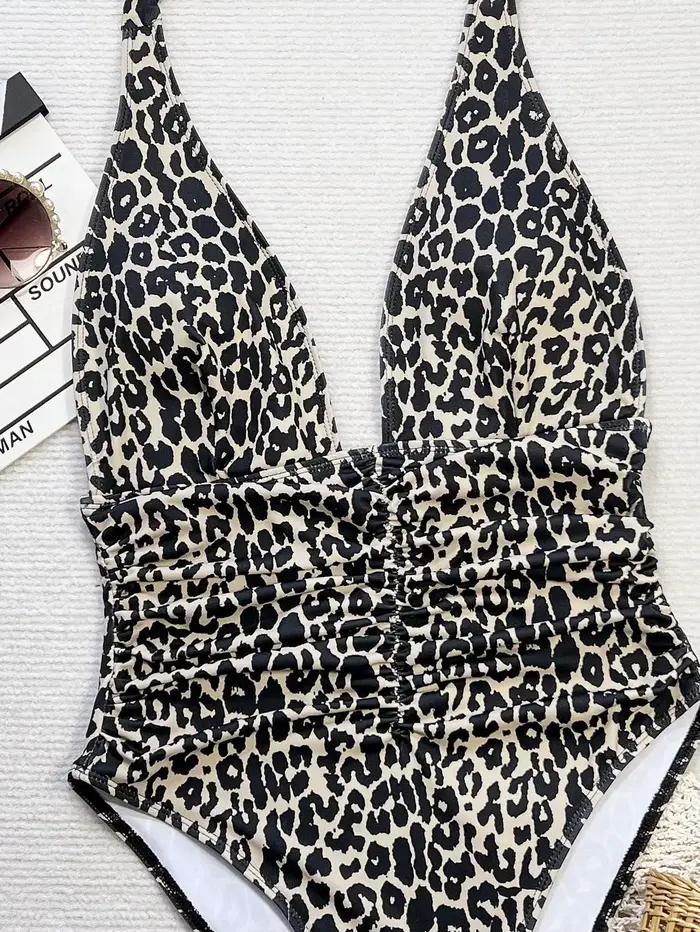 Léopard une pièce maillot de bain Sexy Bikini femmes maillots