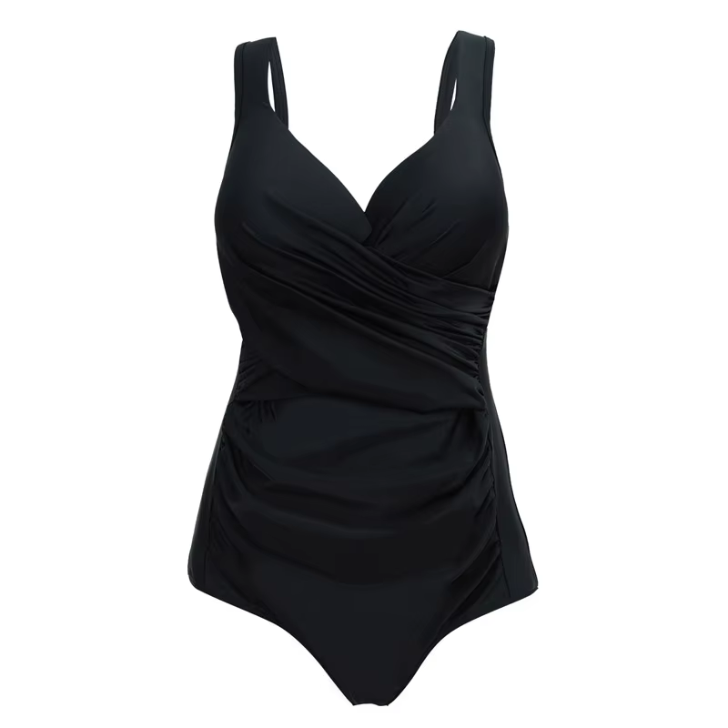 Femmes Push up maillots de bain une pièce maillot de bain Plus grande taille solide noir bleu rouge 
