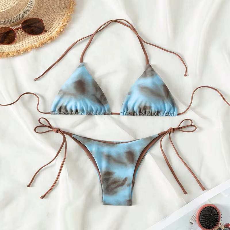 2025 Mini Micro String Trikini cravate colorant Bikinis femmes maillots de bain femme maillot de bai
